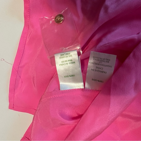 New Lilly Pulitzer Women Large Pink Lightweight Longsleeve Top - Picture 4 of 7
